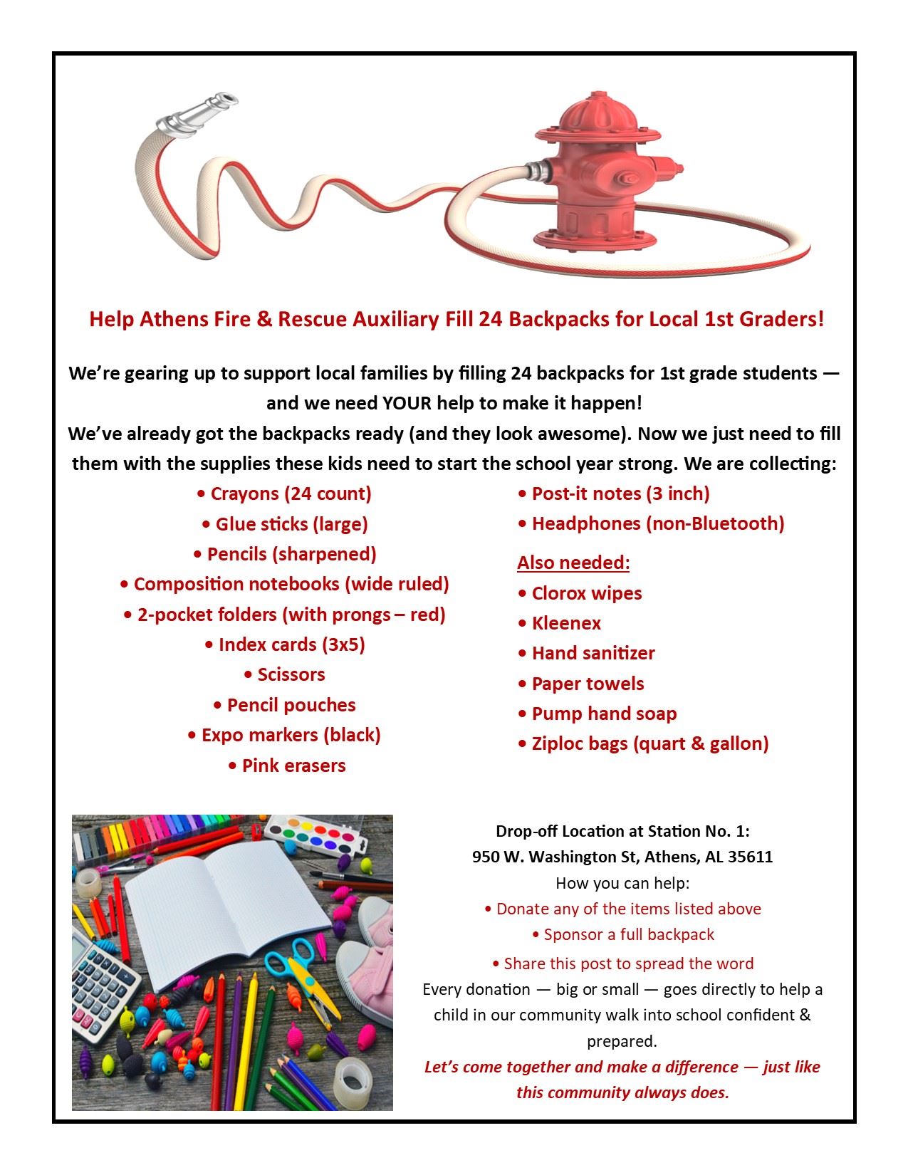 AFR Auxiliary Backpack Supplies